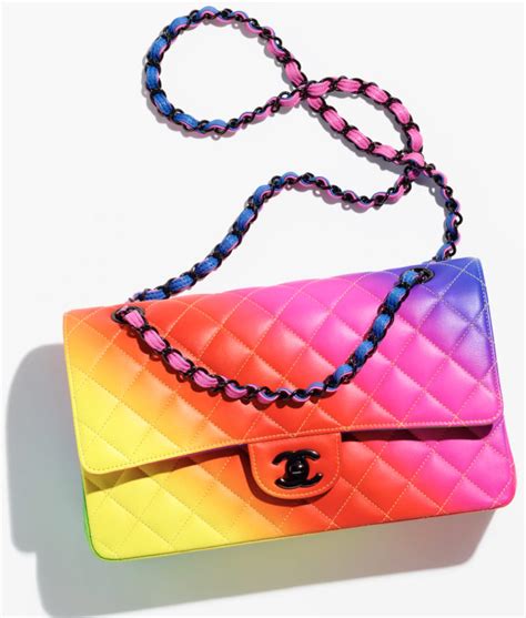 rainbow color chanel purse|Chanel burgundy purses.